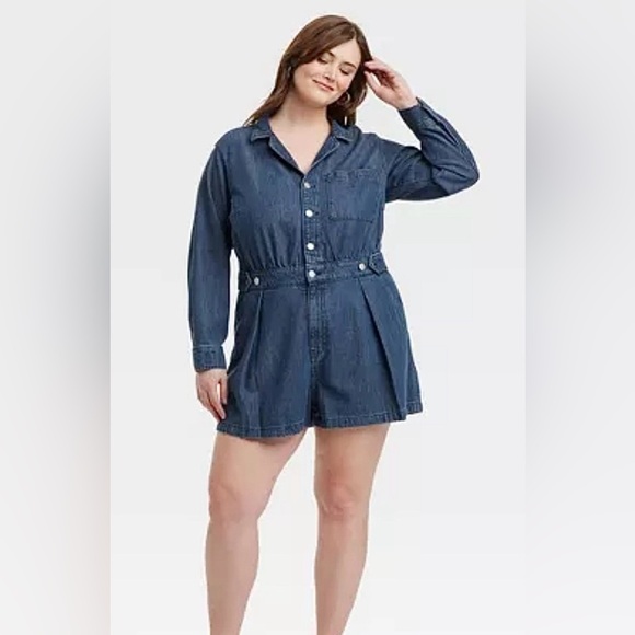 Universal Thread Pants - Universal Thread Denim Long Sleeve Romper